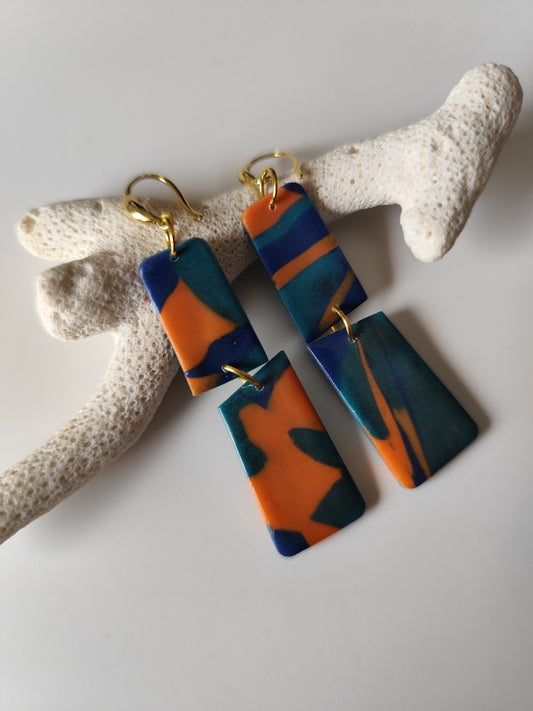 Coral Blue Dangles